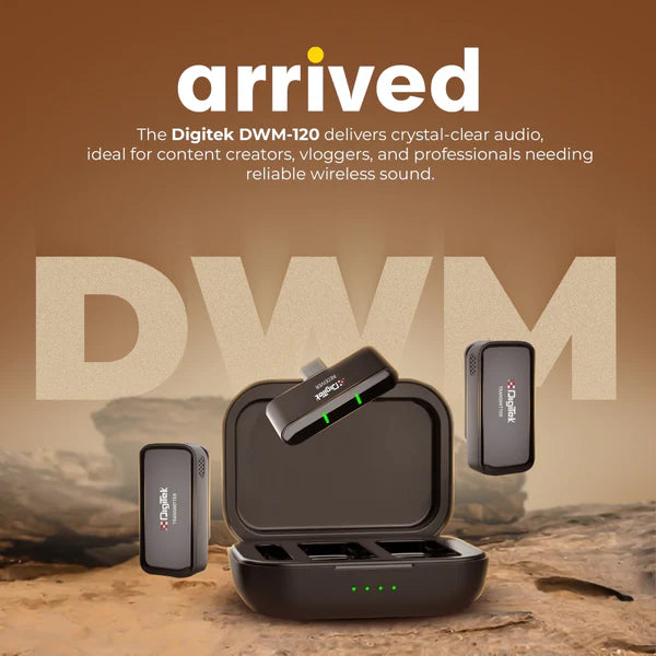 Digitek (DWM 120) Wireless Microphone System, Noice Reduction, 2.4G Mic with 50m Range & 4.5Hr Battery, for iPhone & Android Smartphones, Ideal for Vlogging, Streaming & Interviews Digitek (DWM 120) Wireless Microphone System, Noice Reduction, 2.4G Mic with 50m Range & 4.5Hr Battery, for iPhone & Android Smartphones, Ideal for Vlogging, Streaming & Interviews